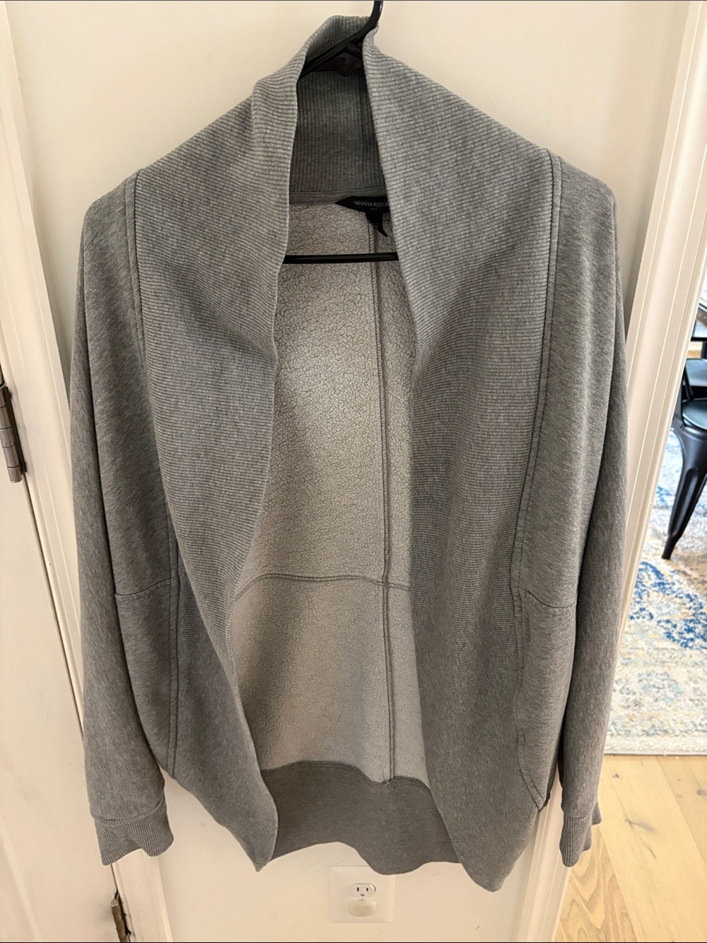 Banana Republic Light Gray Cozy Open Cardigan